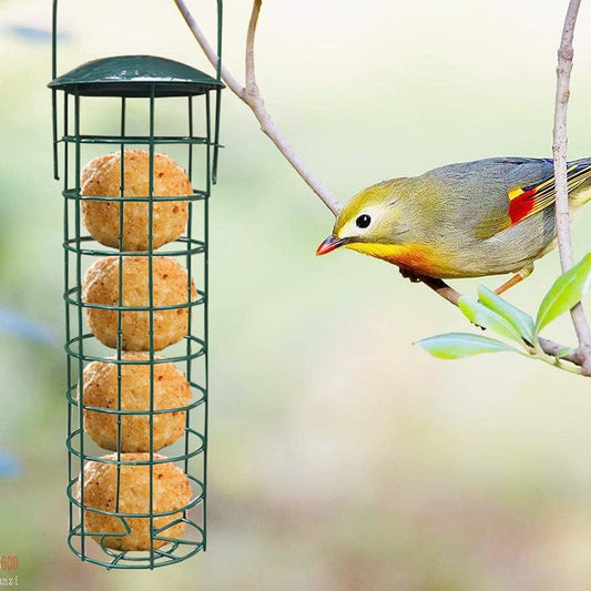 Wild Bird Metal Feeder Hanging Feeders Viewing Window for Garden Yard Decoratio Bird Feeder Park Bird Supplies Pet Products