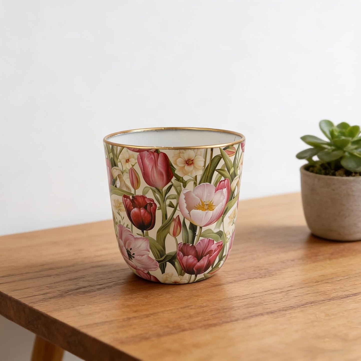 Flower Shabby Chic Classy Designed Flowerpot Planter Milk Can Galvaniz
