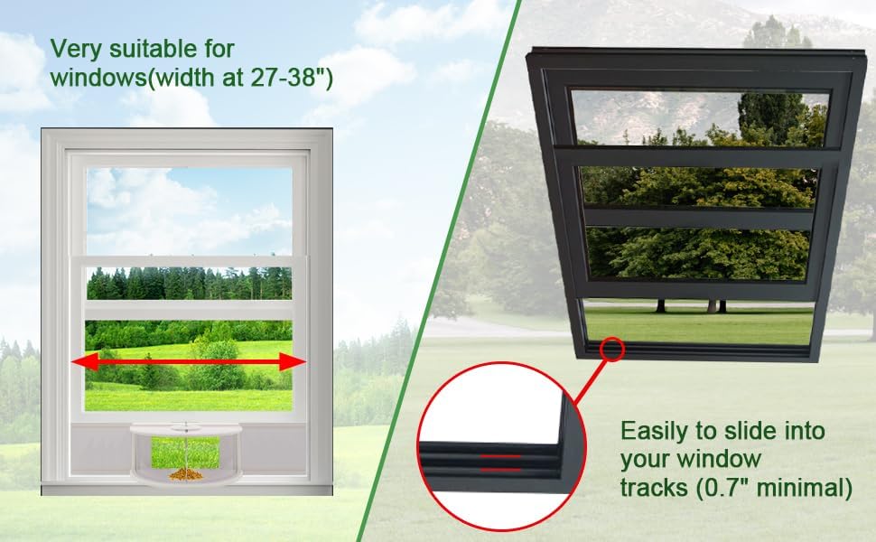 Window Bird Feeders for Viewing Durable in Window Bird Feeder in Window for Viewing with Clear Panel Large Wooden Bird Feeder for Inside House Attracting Wild Bird Feeder