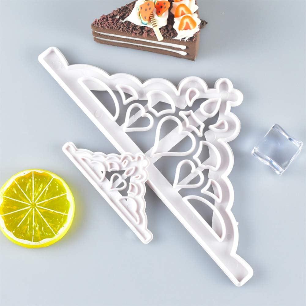 2pcs Crown Mould Plastic Fondant Cutter Cake Mold Fondant Cupcake Deco