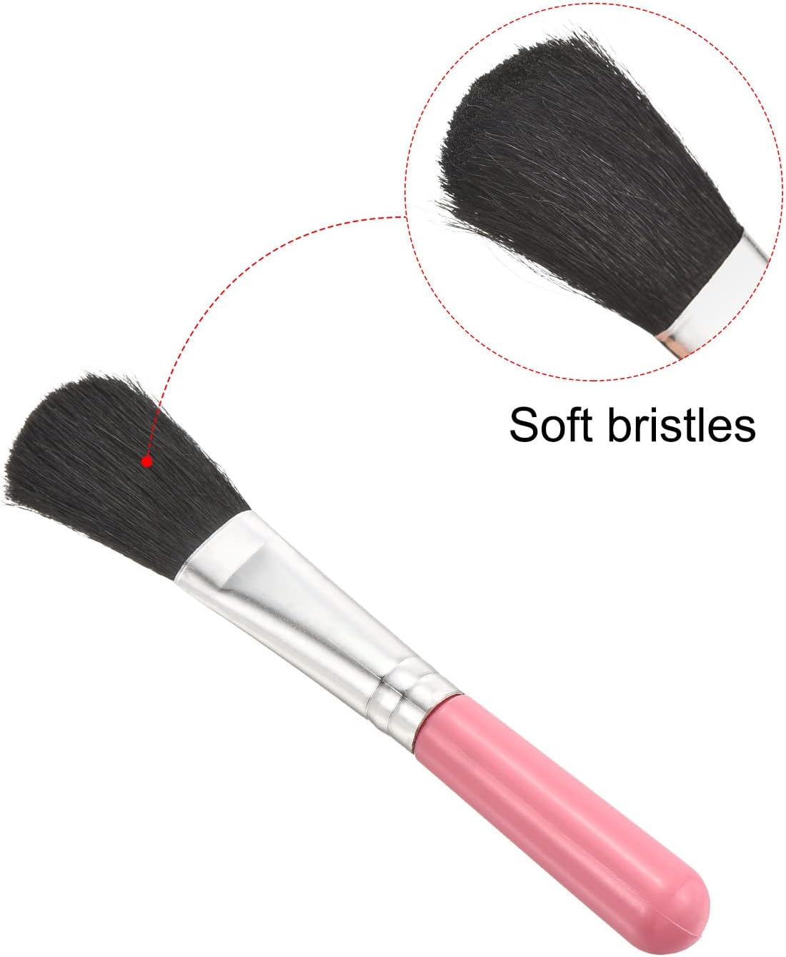 PATIKIL Succulent Cleaning Brush 4Pack 125mm Black Gardening Tools Plant Brush for Garden Pink Handle