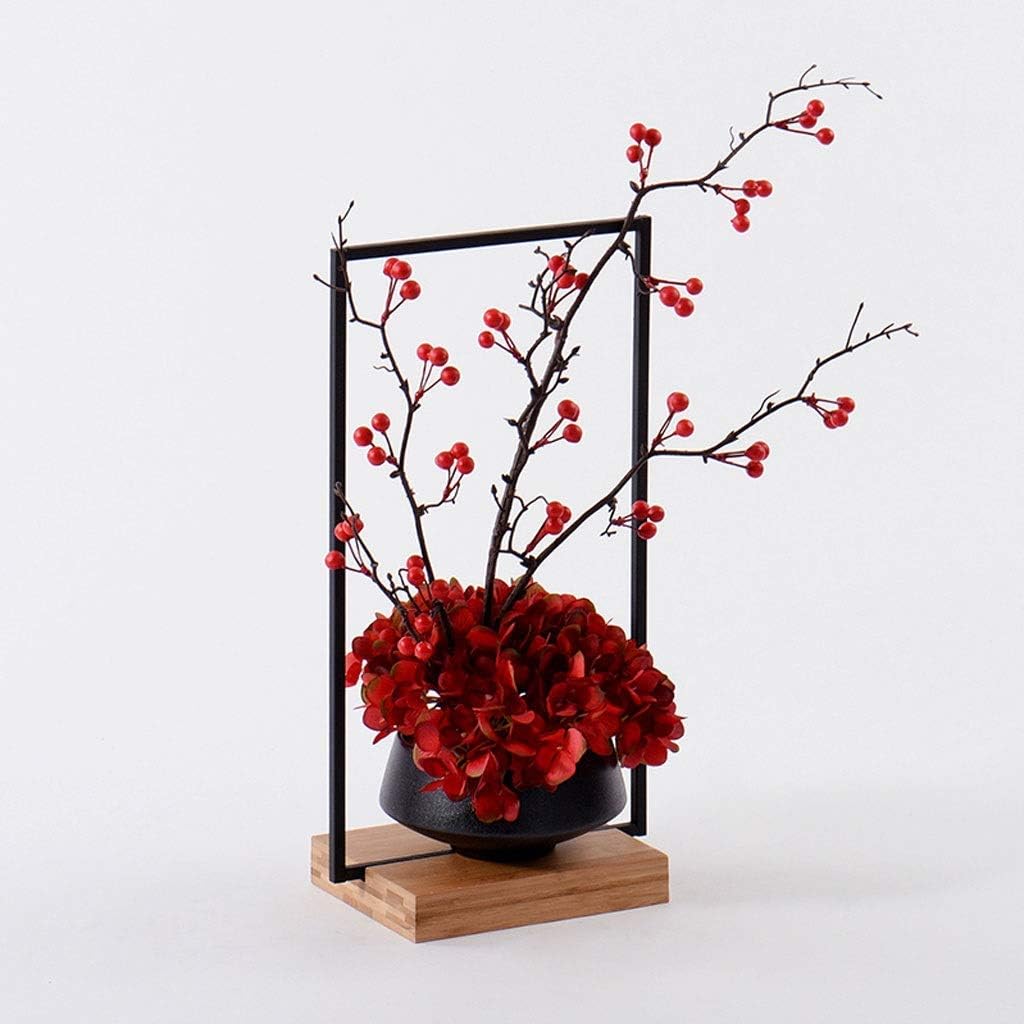 Zen Simulation Flower Pots Plant Villa Hotel Home Wrought Iron Flower Stand Flower and Fruit Ceramic Bonsai Artificial Bonsai Artificial Plant Artificial Flower