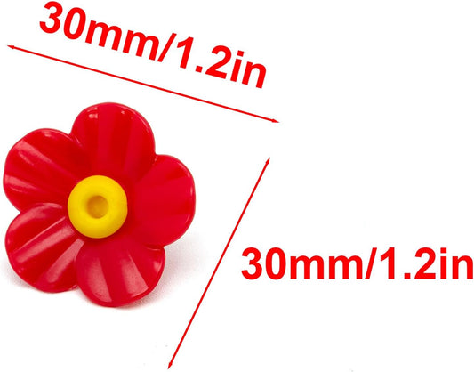 Surf turtle 10 Pcs Hummingbird Feeders Flowers,Feeding Ports Replacement Bird Feeder Replacement Parts for Hummingbird Feeder Hanging Feeder(5 x Red,5 x Yellow)