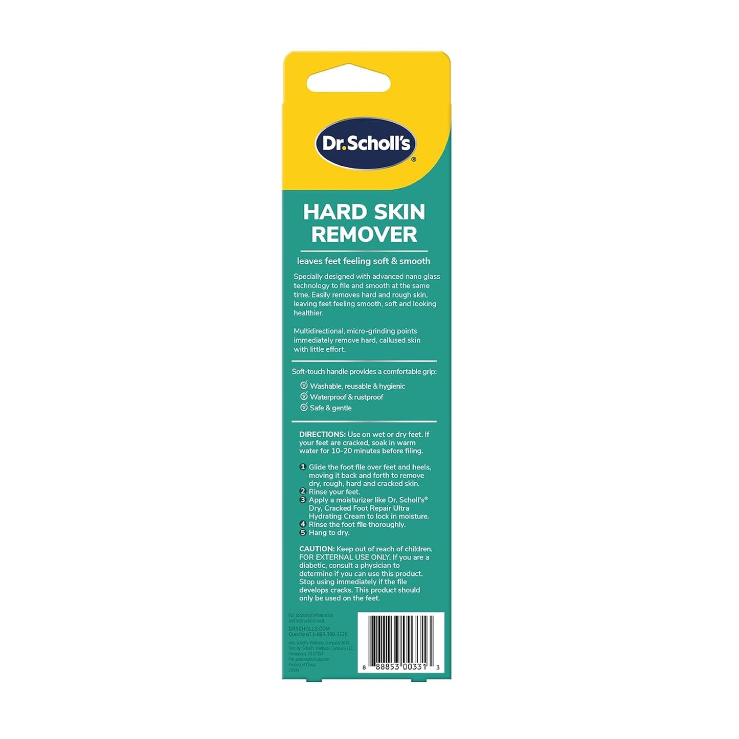Dr. Scholl's Hard Skin Remover Nano Glass Foot File - Foot Callus Remo
