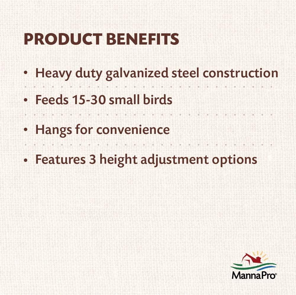 Harris Farms 1000293 Galvanized Hanging Poultry Feeder, 15 lbs, Metal