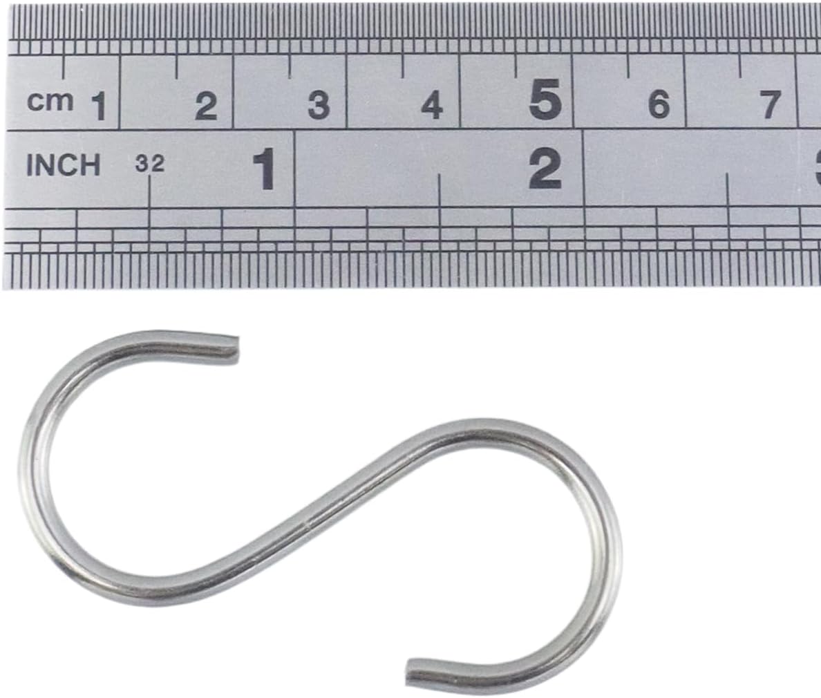 12 Pcs Small S Hooks for Hanging Heavy Duty,2 Inch Small Thick S Hooks for Hammocks, Plants, Chain Hardware, Bird Feeders, Garden Tools, Pots, Pans, Stainless Steel Silver