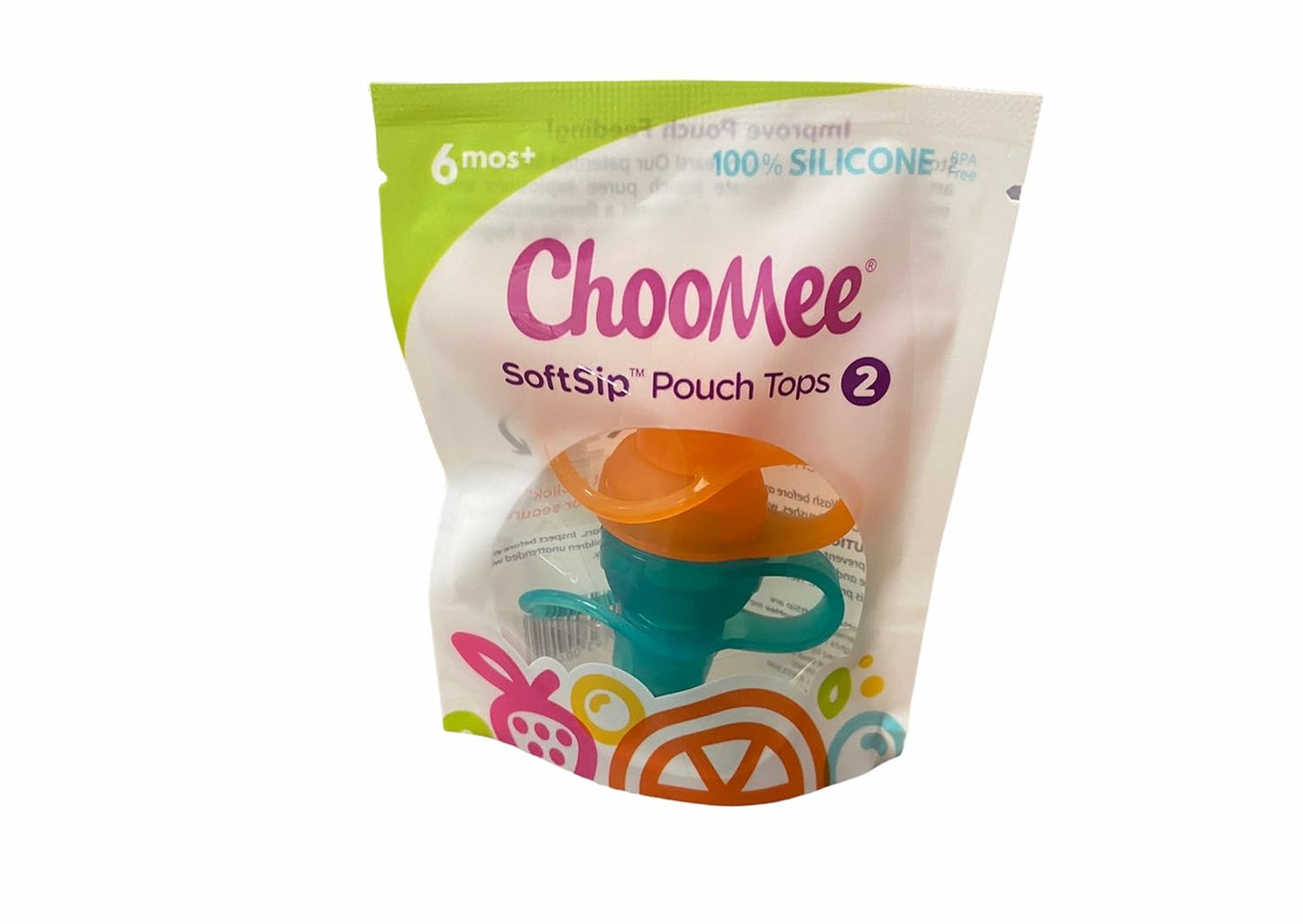 ChooMee SoftSip Food Pouch Top | Baby Led Weaning | No Spill Flow Cont