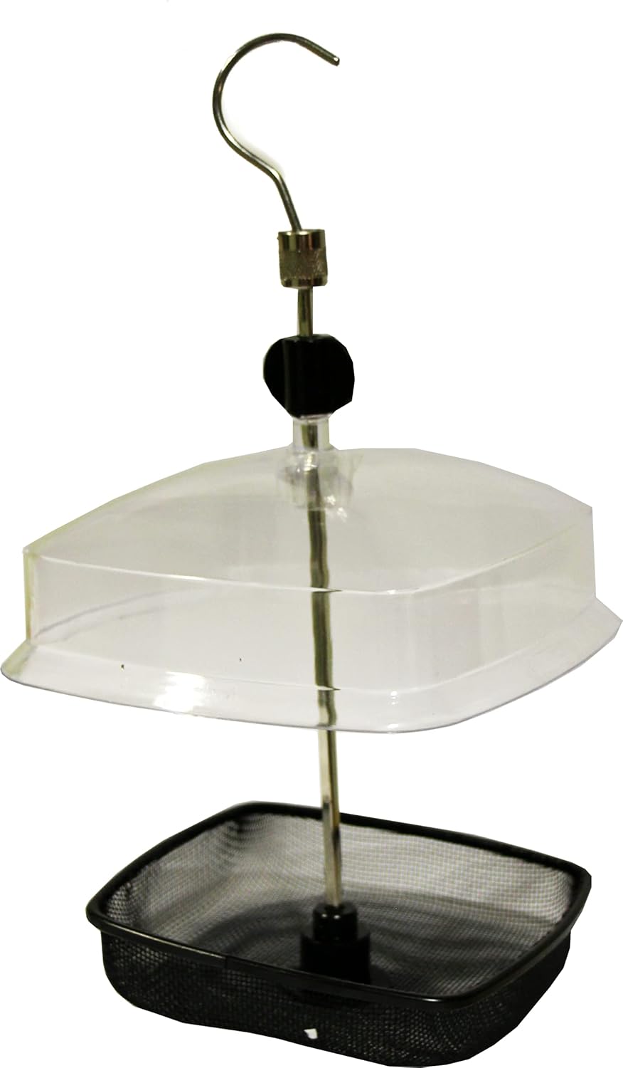 Walter Harrison's Hanging Mealworm, Suet and Seed Wild Bird Circular Perch Garden Feeder with Adjustable Canopy