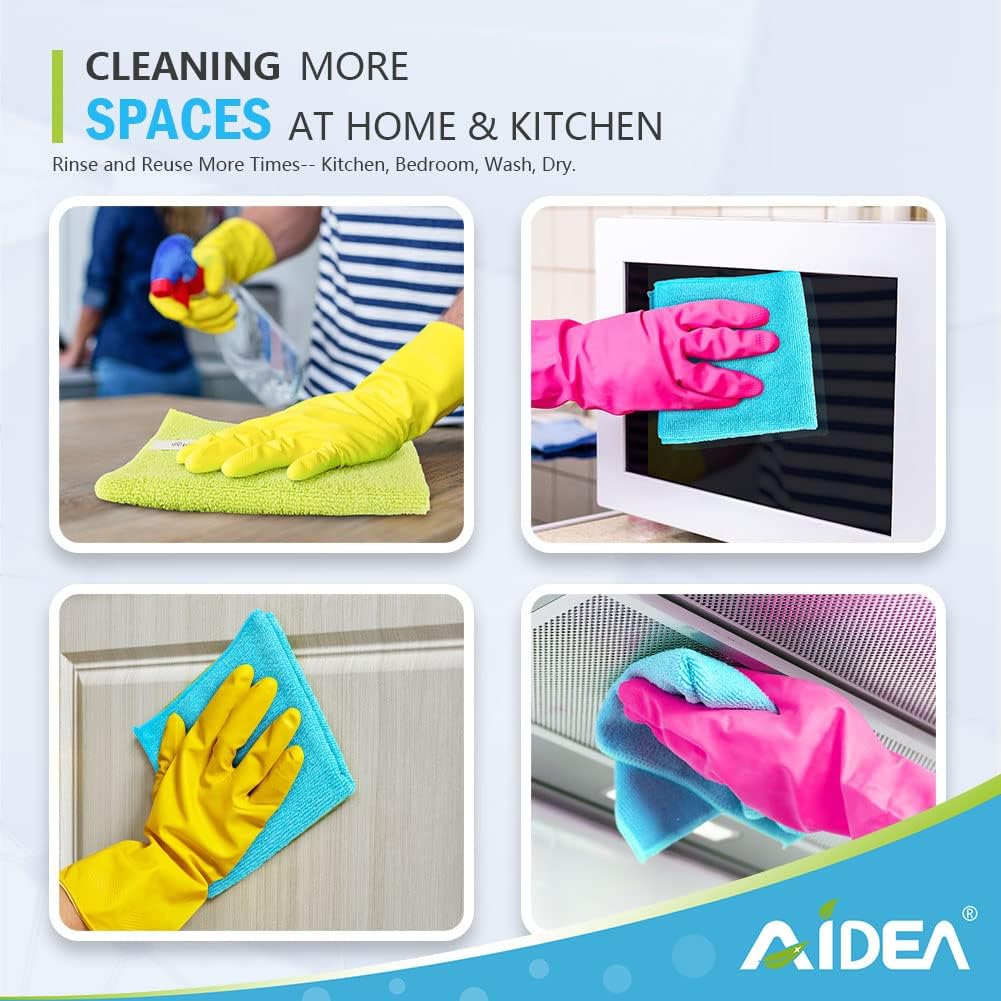 AIDEA Microfiber Cleaning Cloth-50PK, Soft Microfiber Towels for Cars,