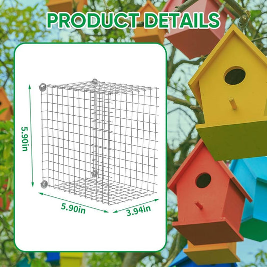 Bluebird House Protector Guards - 2 Pcs Bird House Wire Entrance Guard - Metal Bird House Hole Protector for Eastern Bluebird Houses & Their Bird Babies Safe