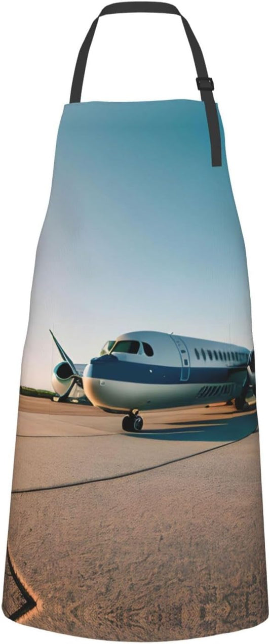 Airplane Print Laundry apron 28x33 In Waterproof Kitchen Apron with Po