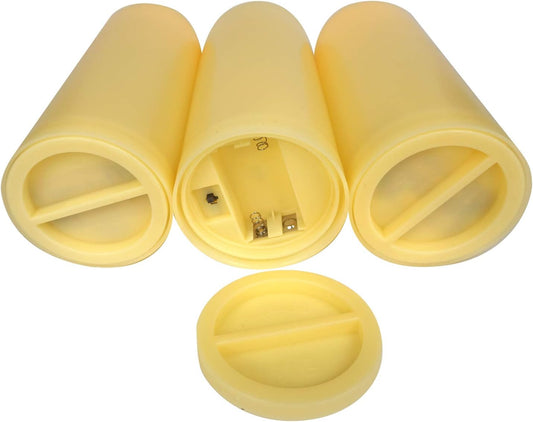 3PCS 7" Waterproof LED Flameless Timer Candles, 1000 Hours Long Battery Life/Flickering Battery Operated Electric Outdoor LED Large Pillar Candle for Outside Lantern Festival Decor etc.