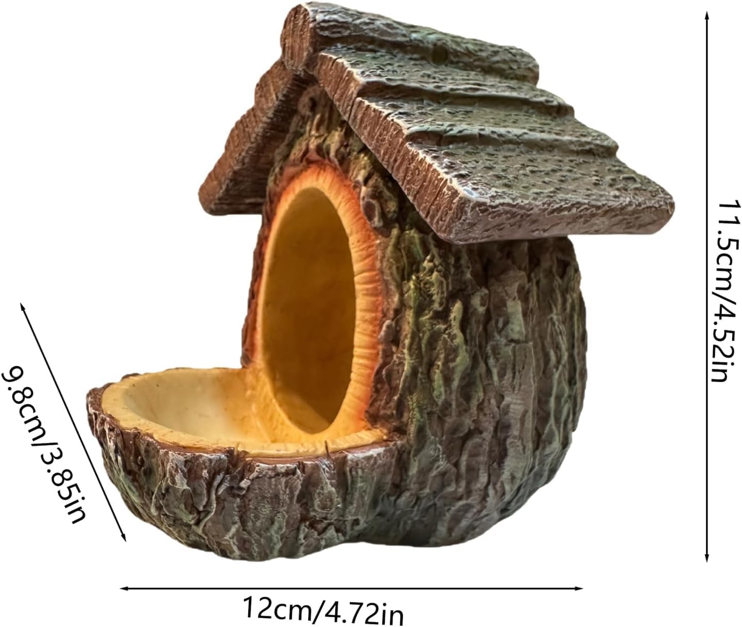 Vintage Treehouse Bird Feeder - Waterproof Resin, Tree-Mounted with Seed Tray, Outdoor Garden Decor Sculpture