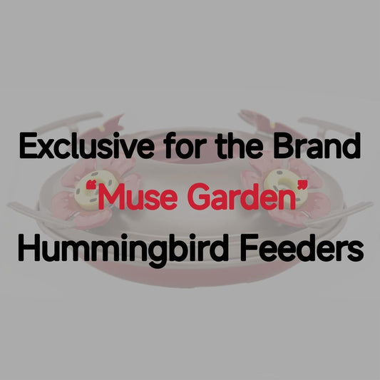 Muse Garden Upgraded Replacement Metal Base, Fits Hummingbird Feeders of Muse Garden Only, No Rust, Safe for Hummingbirds, Copper+Yellow Color Bottom