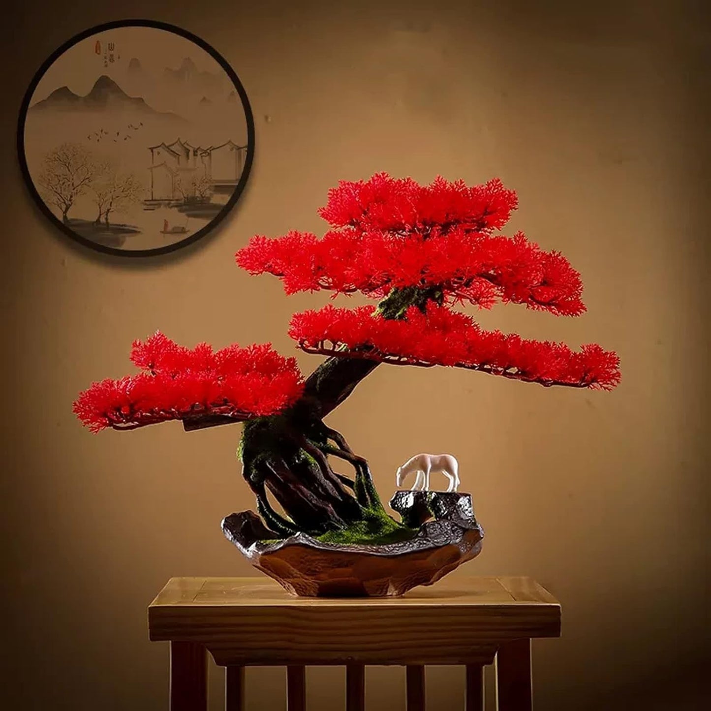 Fake Plants Faux Bonsai Pine Tree Artificial Potted Plant Fake Tree Or
