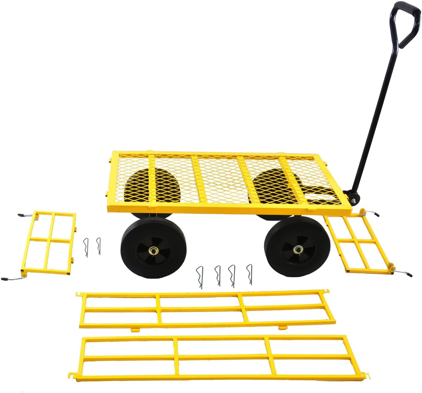 Garden Cart Outdoor Utility Wagon with Solid Wheels Beach Wagon,All Te