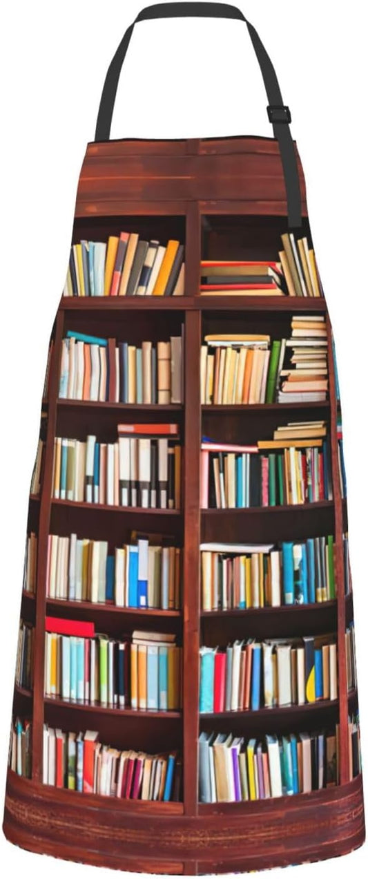 books print Waterproof apron with pocket adjustable cooking apron for