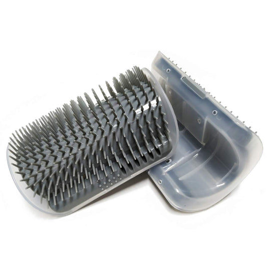 2 Pack Softer Self Groomer with Catnip Wall Corner Massage Comb Scratc
