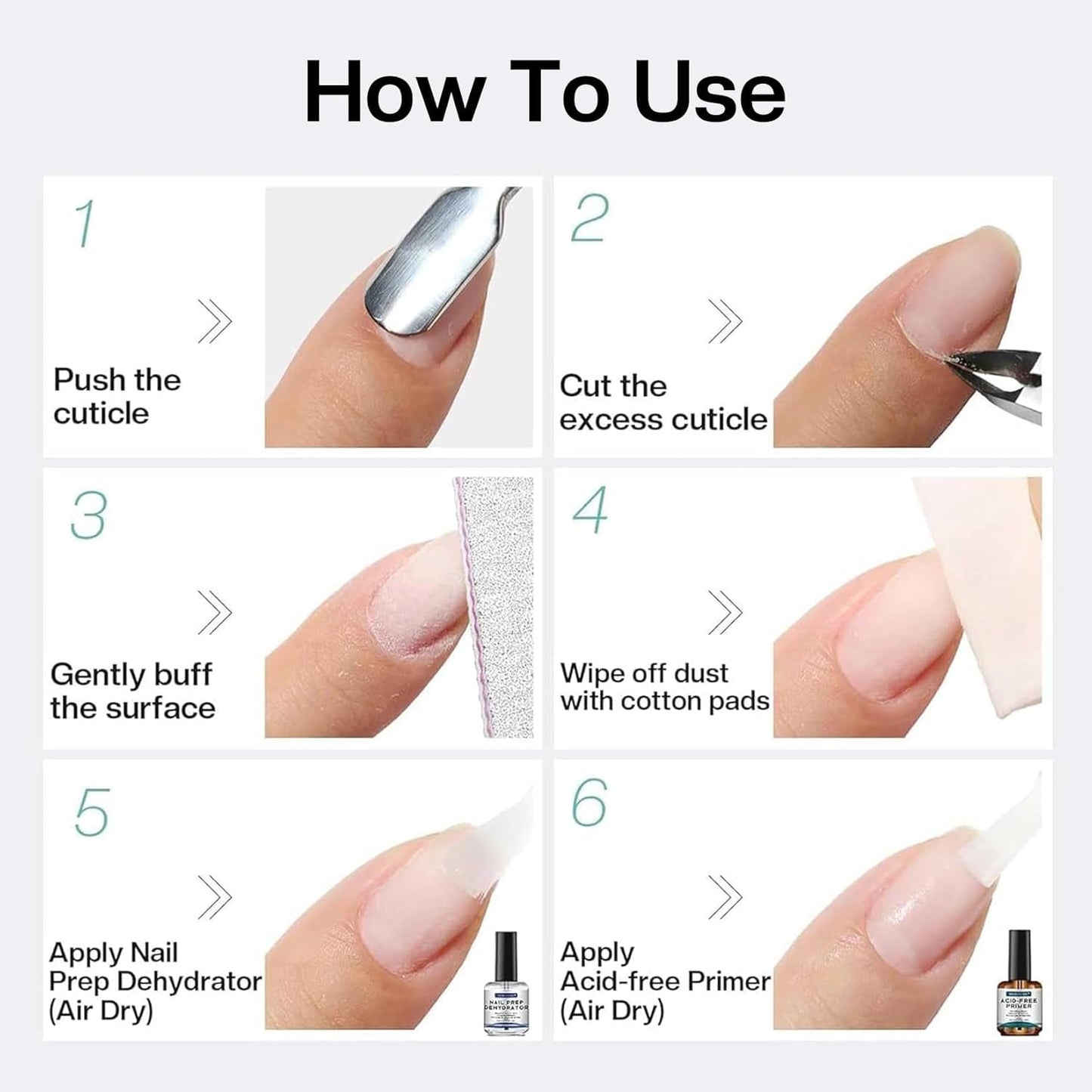 Morovan Professional Natural Nail Prep Dehydrate and Acid-Free Primer,