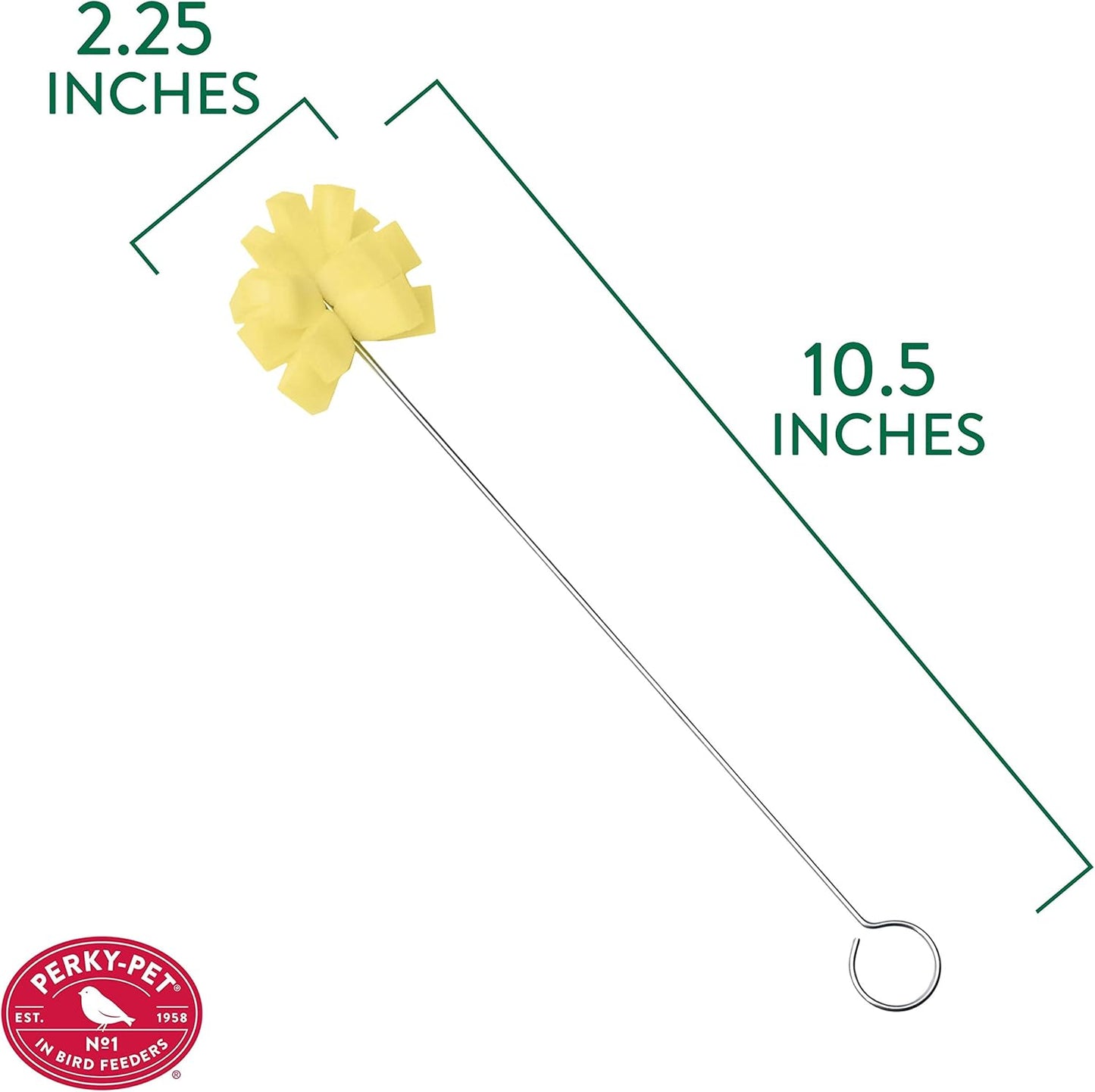 Perky-Pet Bird Feeder Foam Cleaning Mop - 23T - Easily Clean Bird Feeders - No Scratch Foam Mop - Easy to Use, Easy to Store