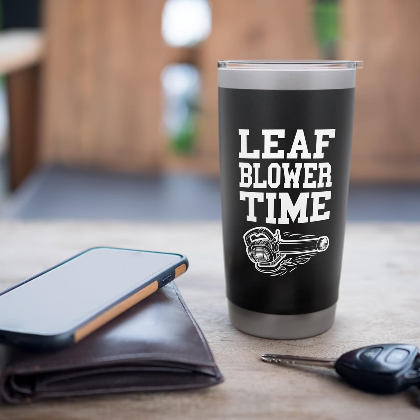 Leaf Blower Time Shirt Men Men Funny Lawn Care Yardwork Stainless Steel Insulated Tumbler