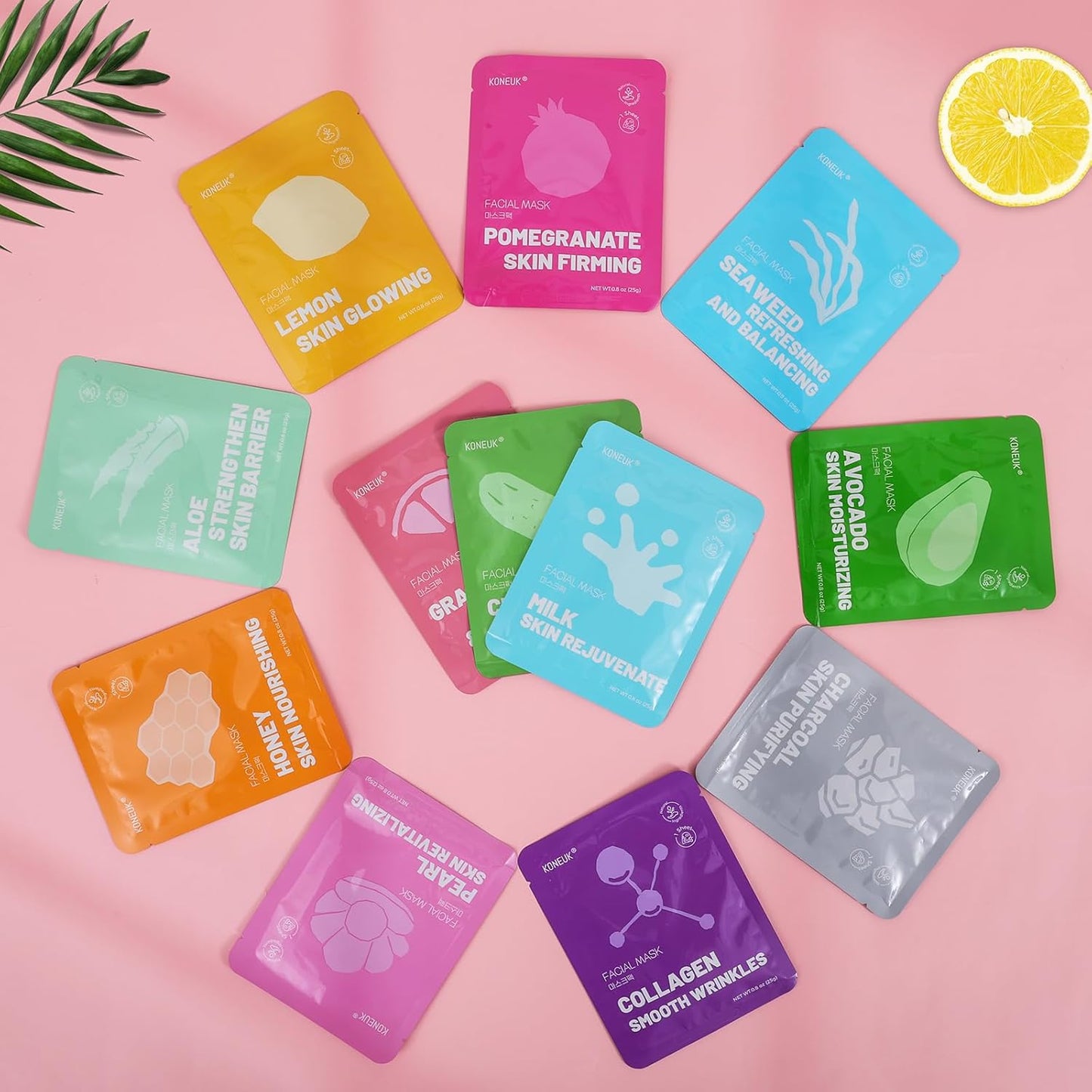 12 Pack Collagen Hydrating Face Masks Skincare, Sheet Face Mask for Al