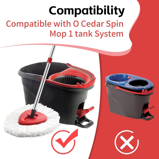 Spin Mop Head, Base, Handle Replacement for O-Ceda EasyWring Microfibe