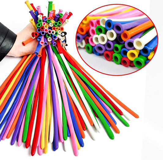 ASIYUHY 260 long balloons 100 Pack Twisting Animal Balloons Assorted Color Thickening Latex Modeling Long Magic Balloons for Animal Shape Birthday Weddings Christmas Party Decoration