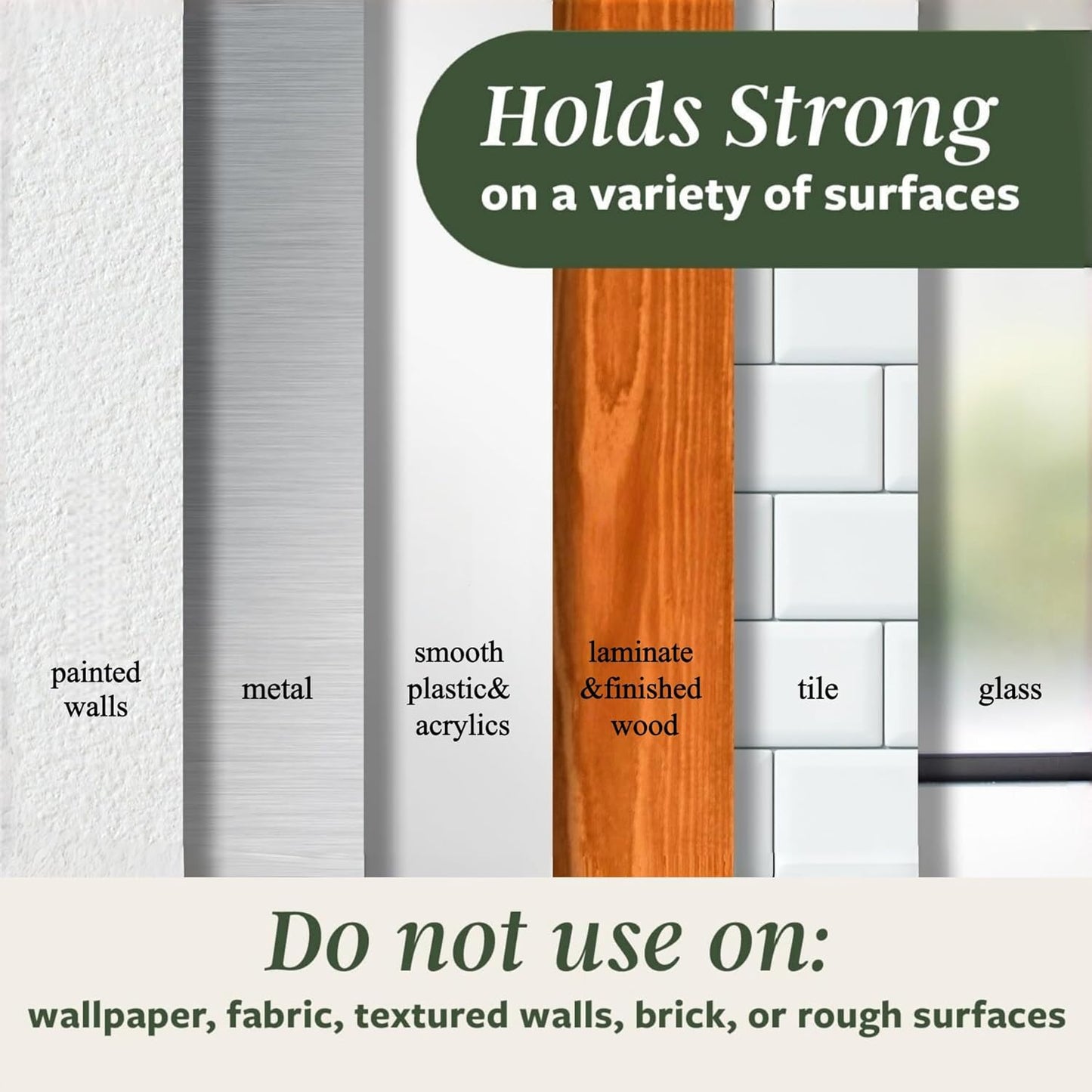Adhesive Wall & Ceiling Decor Hooks: 4-Pack 3 lbs Heavy Duty No-Drill