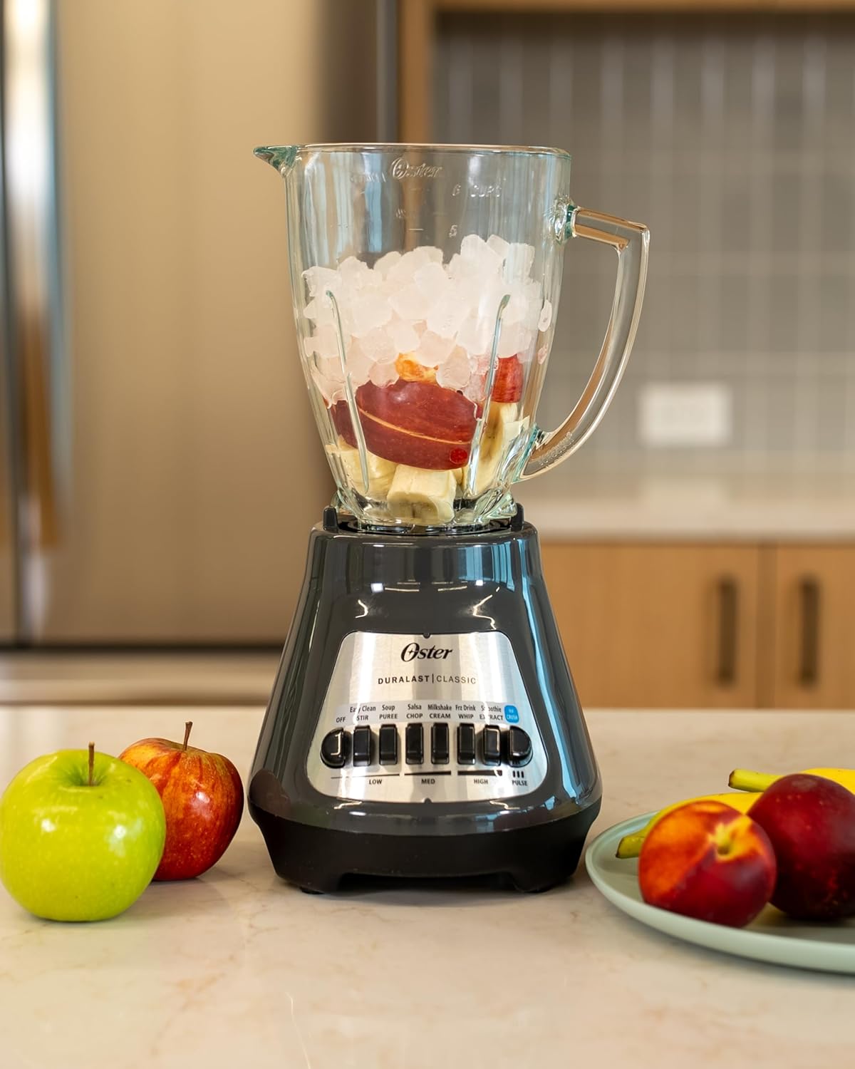 Oster® Classic Series 8-Speed Blender with 6-Cup Glass Jar, Gray