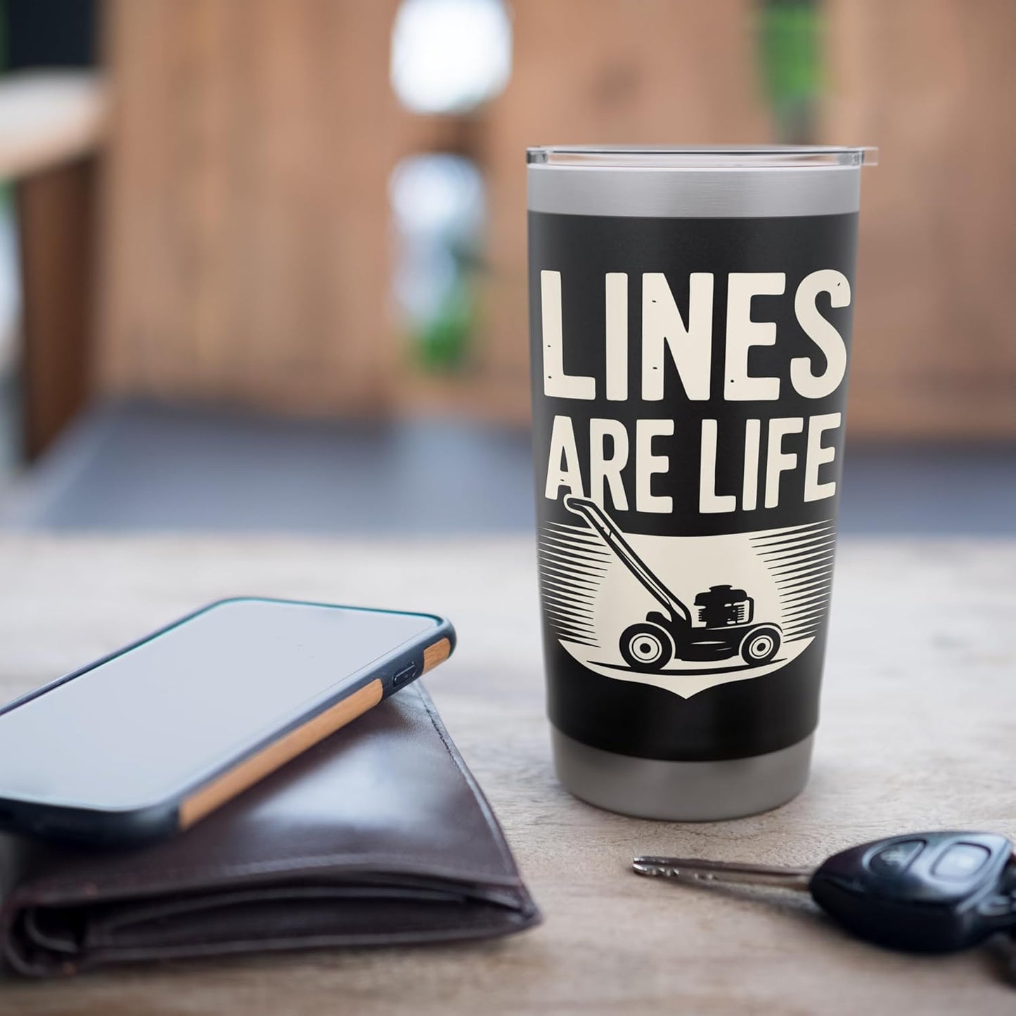 Lawn Striper Lawn Care Mowing Lines Stainless Steel Insulated Tumbler