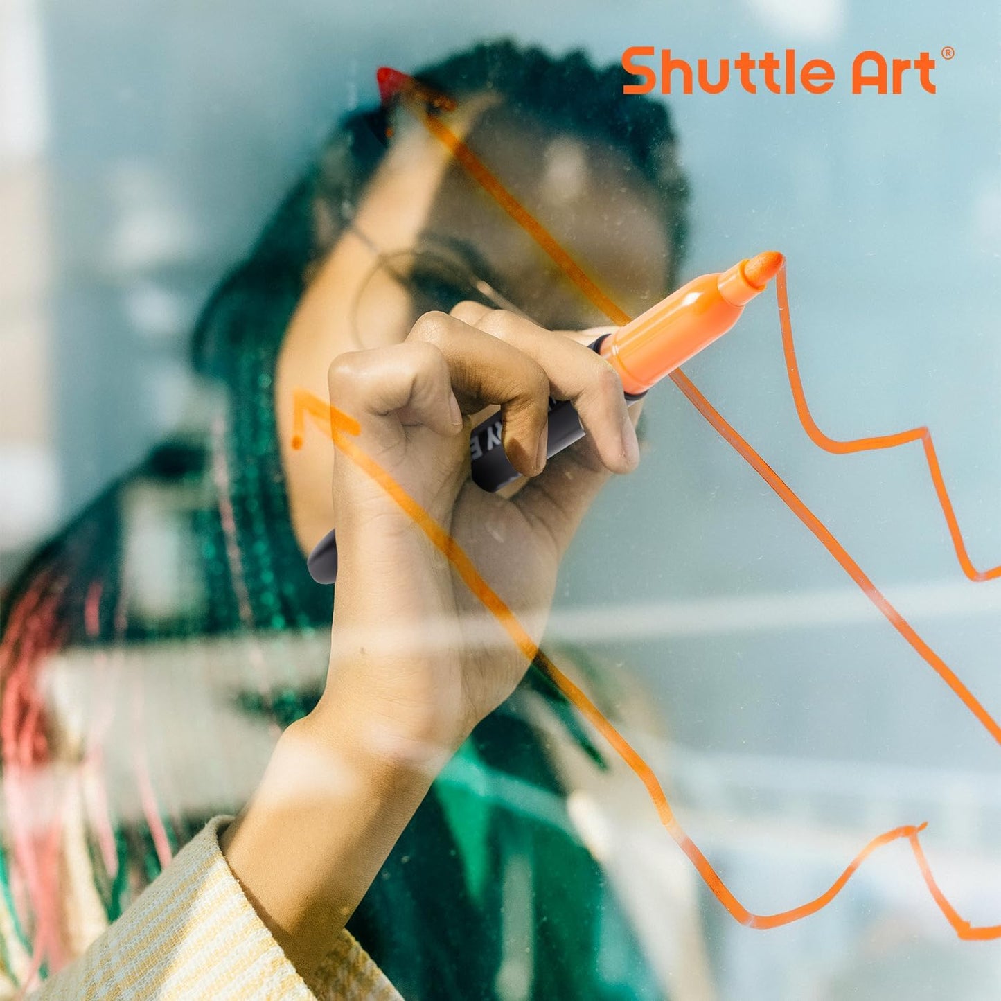 Shuttle Art Dry Erase Markers, 32 Pack 16 Colors Whiteboard Markers,Fi