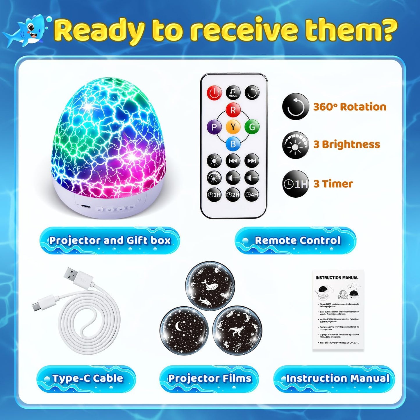 Easter Eggs Easter Gifts for Toddlers Kids Baby Night Light Projector
