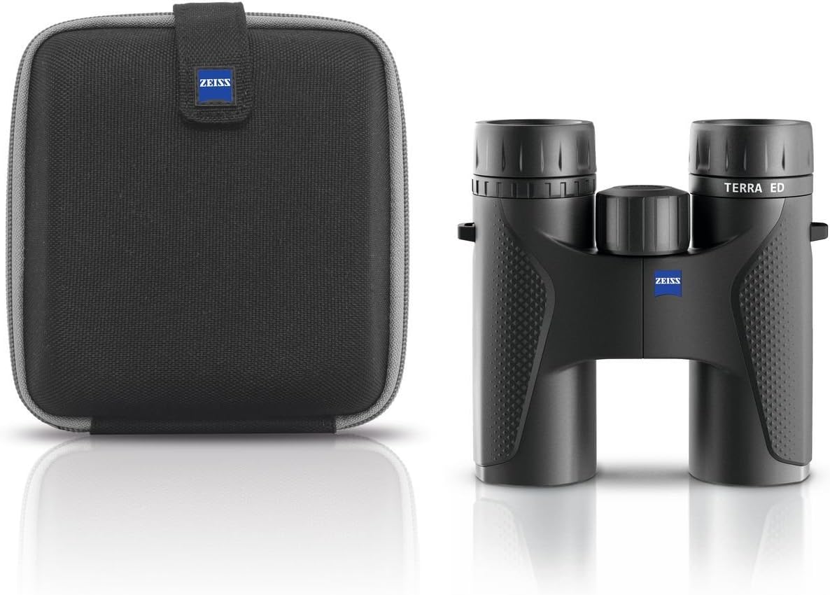 ZEISS Terra ED Binoculars 10x32 Waterproof, and Fast Focusing with Coated Glass for Optimal Clarity in All Weather Conditions for Bird Watching, Hunting, Sightseeing, Black