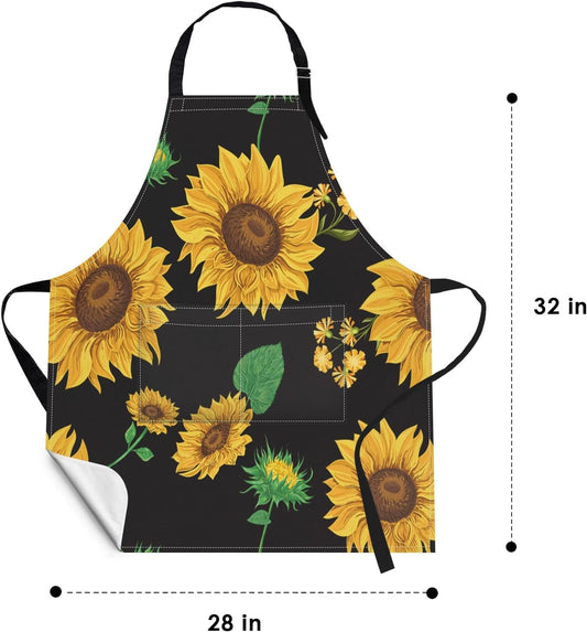Britimes Apron Home Kitchen Cooking Baking Gardening for Women Men wit