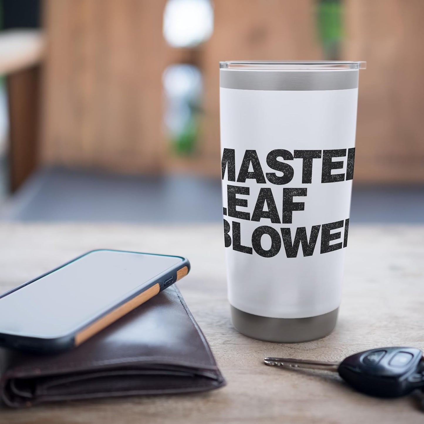 Funny Master Leaf blower Fall Landscaping Joke Gardening Stainless Steel Insulated Tumbler