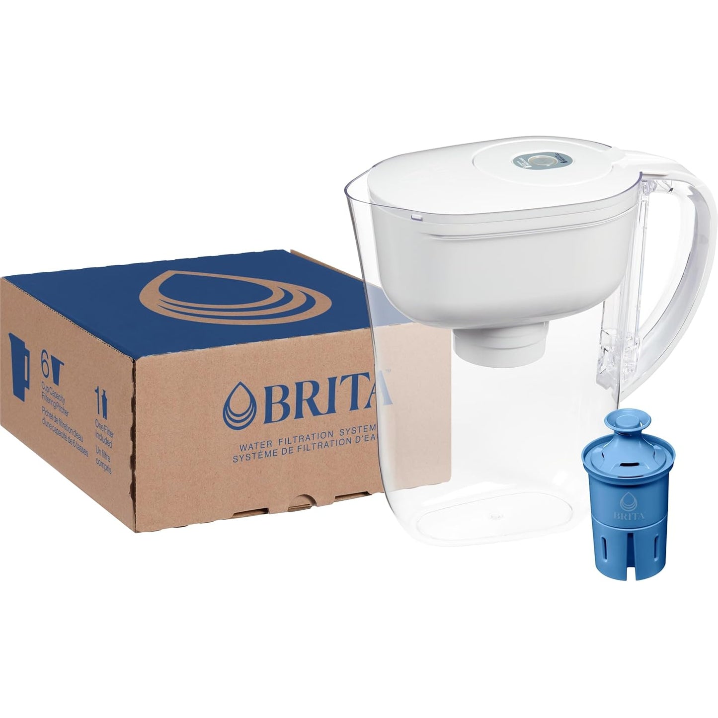 Brita Water Pitcher, Metro Elite Filter, Removes 99% of Lead, Includes