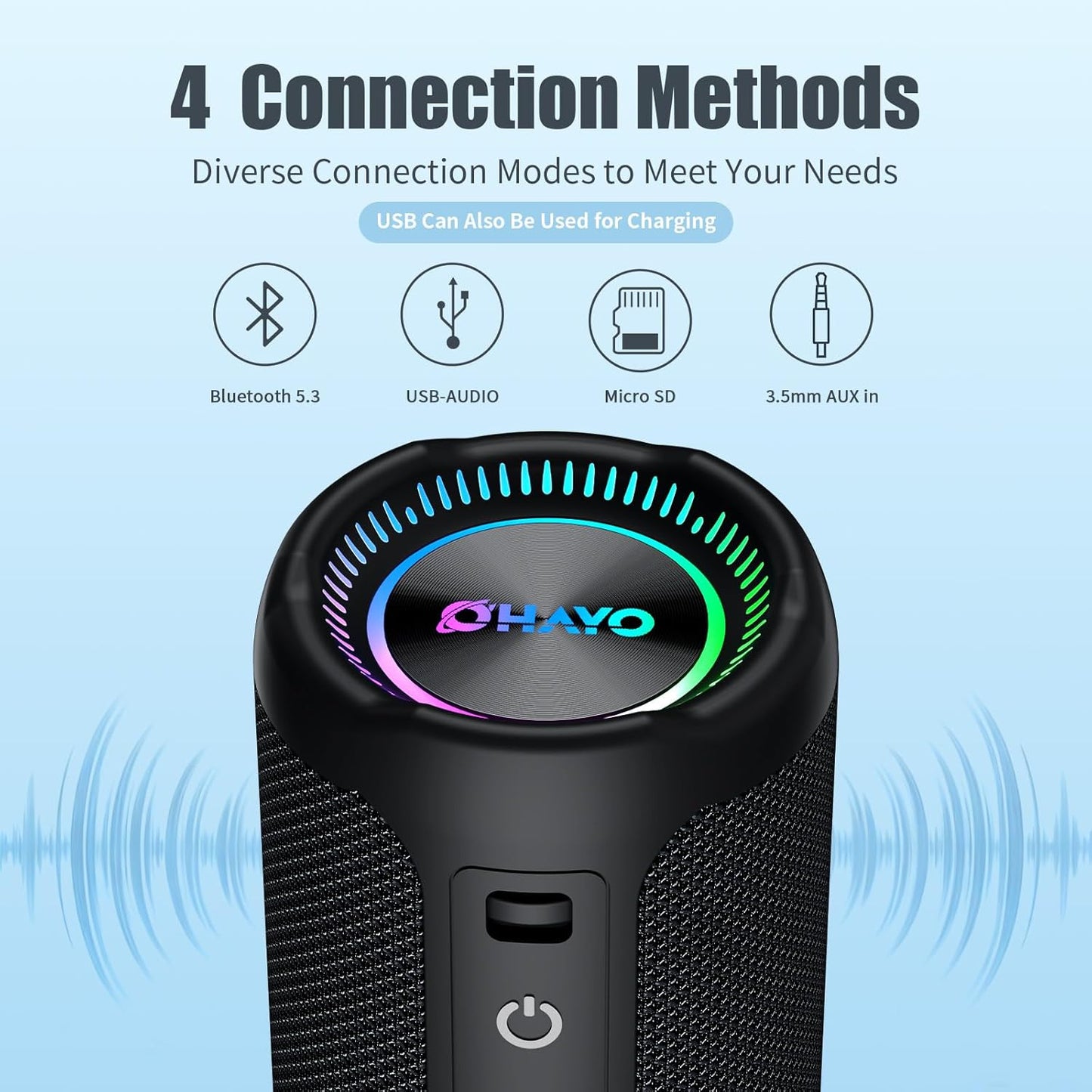Bluetooth Speakers Wireless Loud Stereo Sound IPX7 Waterproof Outdoor