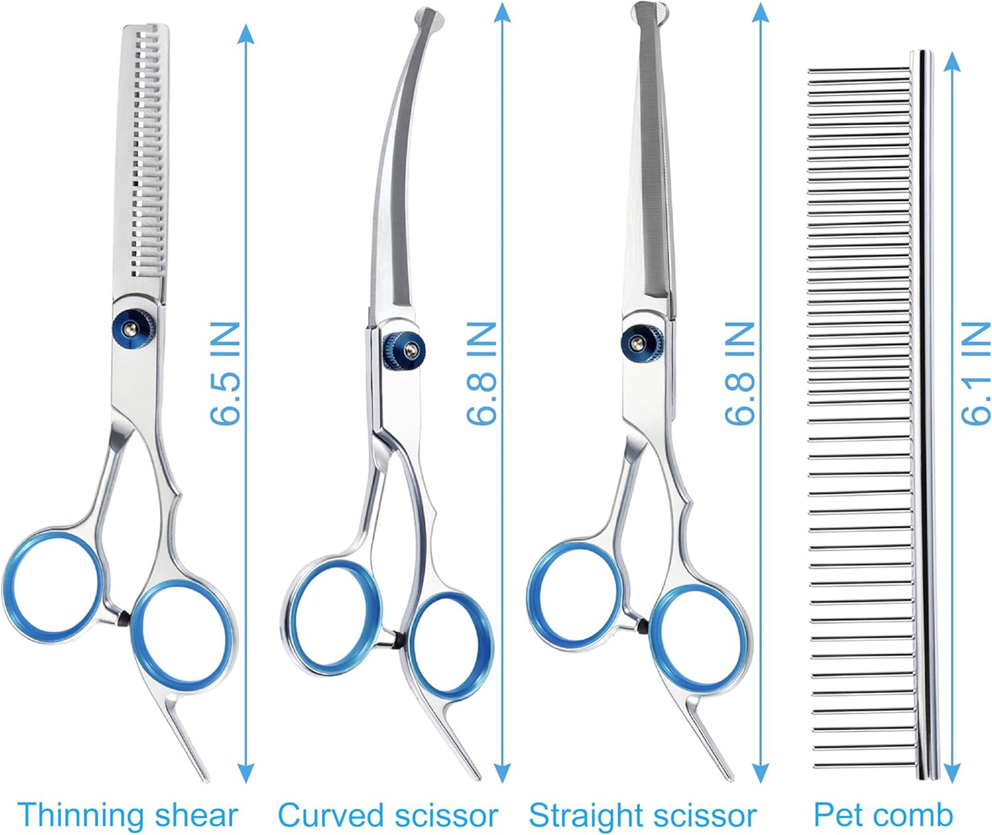 5 in 1 Premium Dog Grooming Scissors, Professional Dog Scissors for Gr