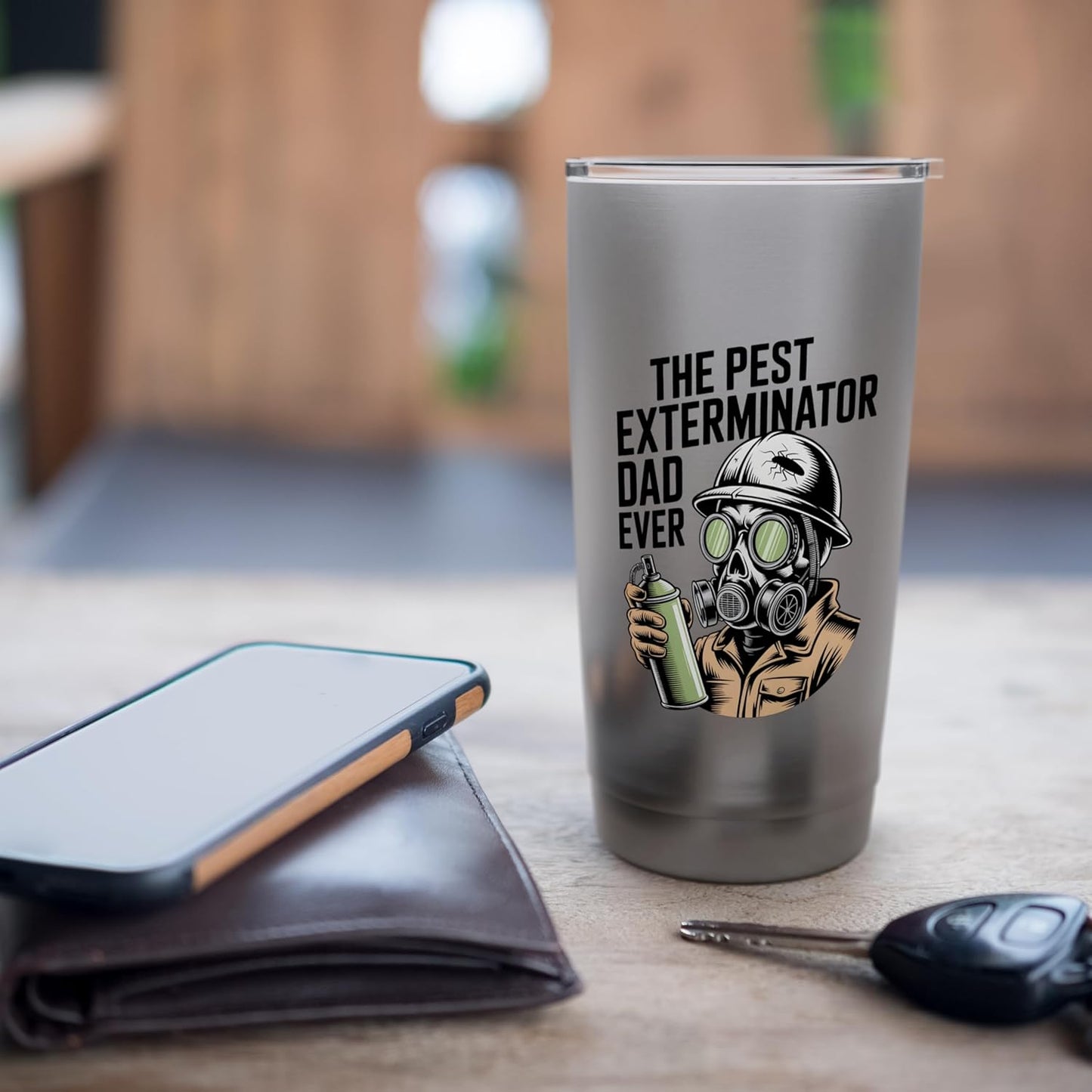 Funny Exterminator Dad Pest Control Father's Day Pest Dad Stainless Steel Insulated Tumbler