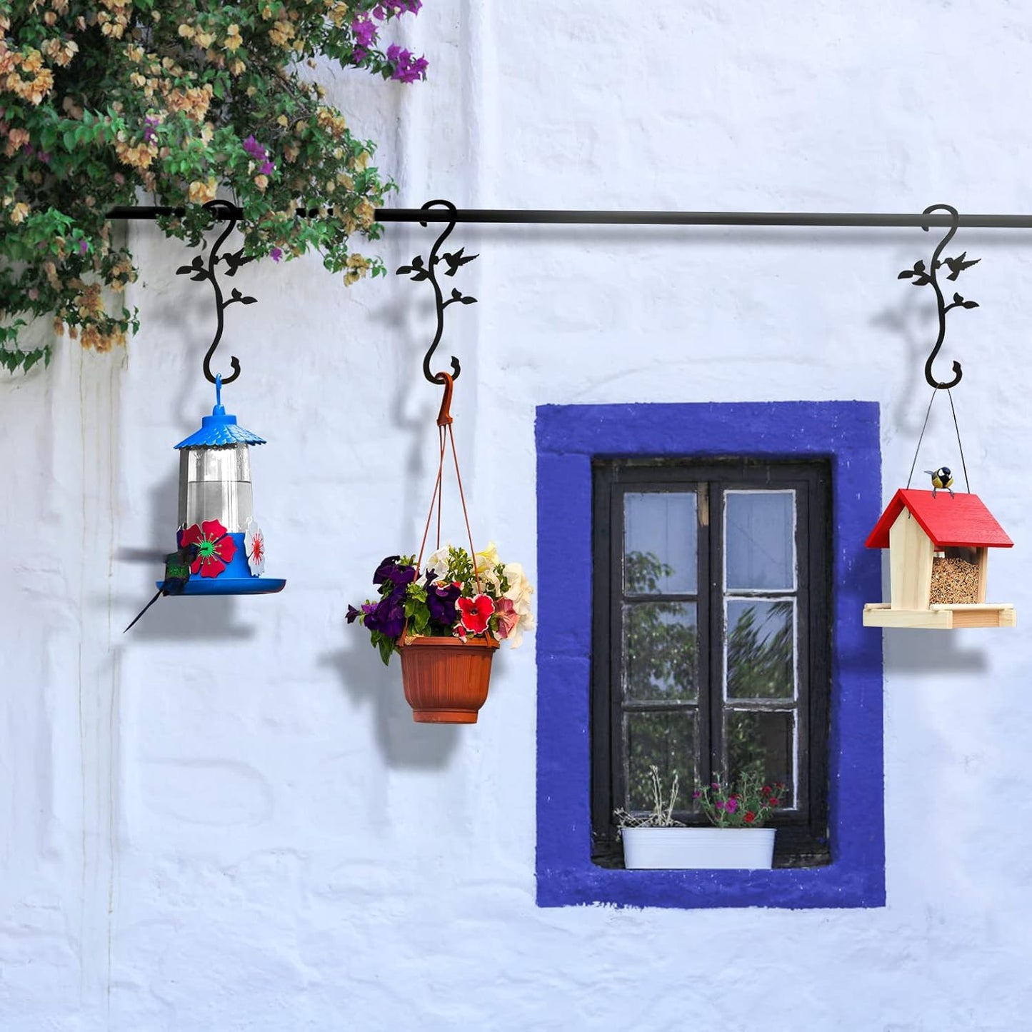 Hummingbird Bird Feeder Hanger Hooks for Outdoors Hanging, Shepherds H