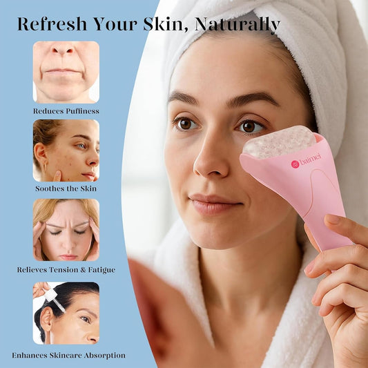 BAIMEI IcyMe Ice Roller for Face and Gua Sha Facial Tool Set, Ice Face