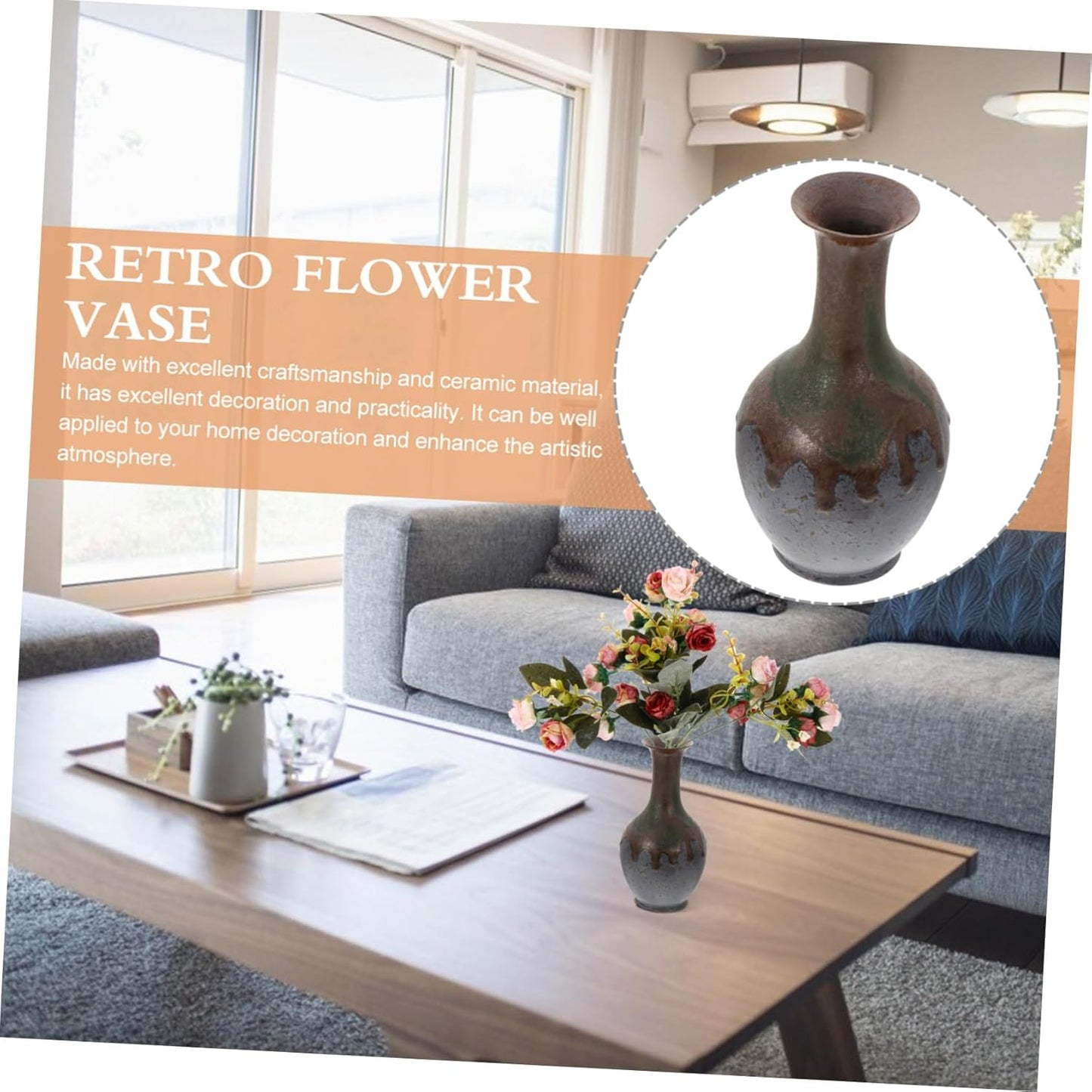 PRETYZOOM 1 PC Ceramic Vase Wedding Decoration Indoor Planter Pots Desktop Floral Vase Astetic Room Decor Flower Vases House Plant Pots Tabletop Vase Flower Arrangement Ceramics Hydroponics