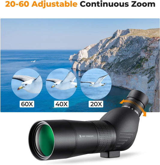 K&F Concept 20-60x60 Spotting Scopes for Target Shooting, Waterproof S