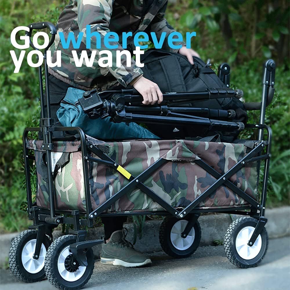 Outdoor camping car 8 inch rubber wheel camping camping picnic small trailer cart trolley cart shopping cart