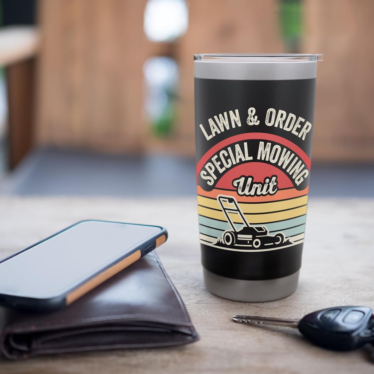 Lawn & Order Special Mowing Unit Humor Stainless Steel Insulated Tumbler