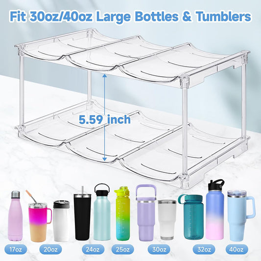 Stackable Water Bottle Organizer for Stanley 40 oz Tumbler, Water Bott