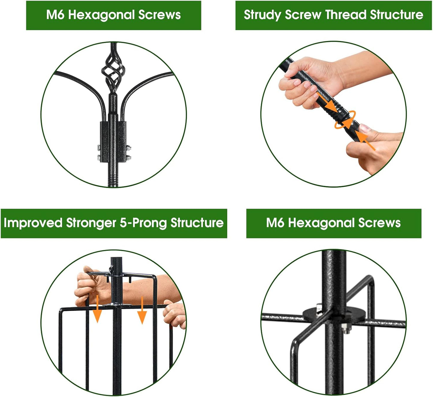 Bird Feeder Pole Wild Bird Feeder Hanging Kit Planter, 83 Inch Bird Fe