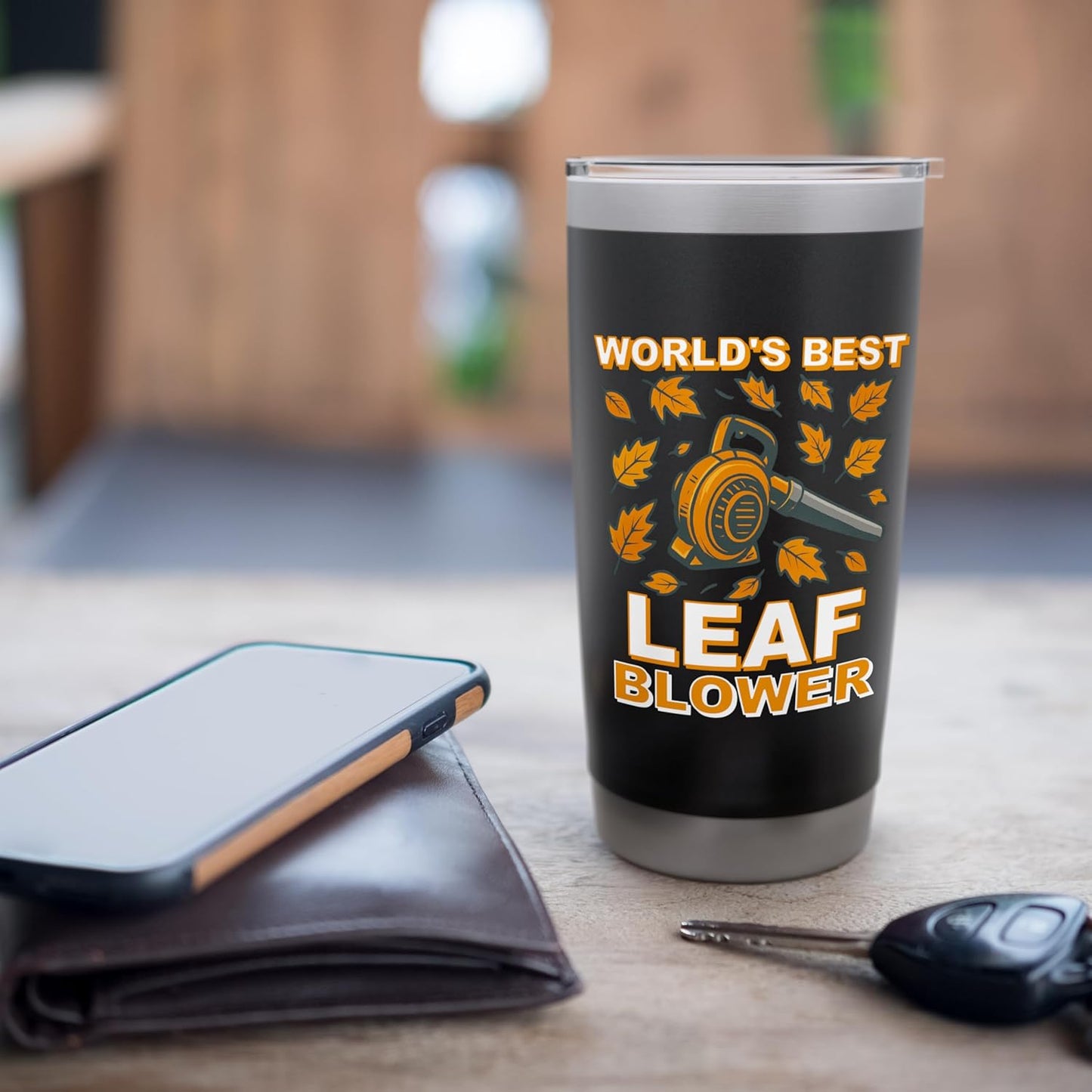 Leaf Blower Shirt For Men Funny Electric Gas Lawn Care Fall Stainless Steel Insulated Tumbler