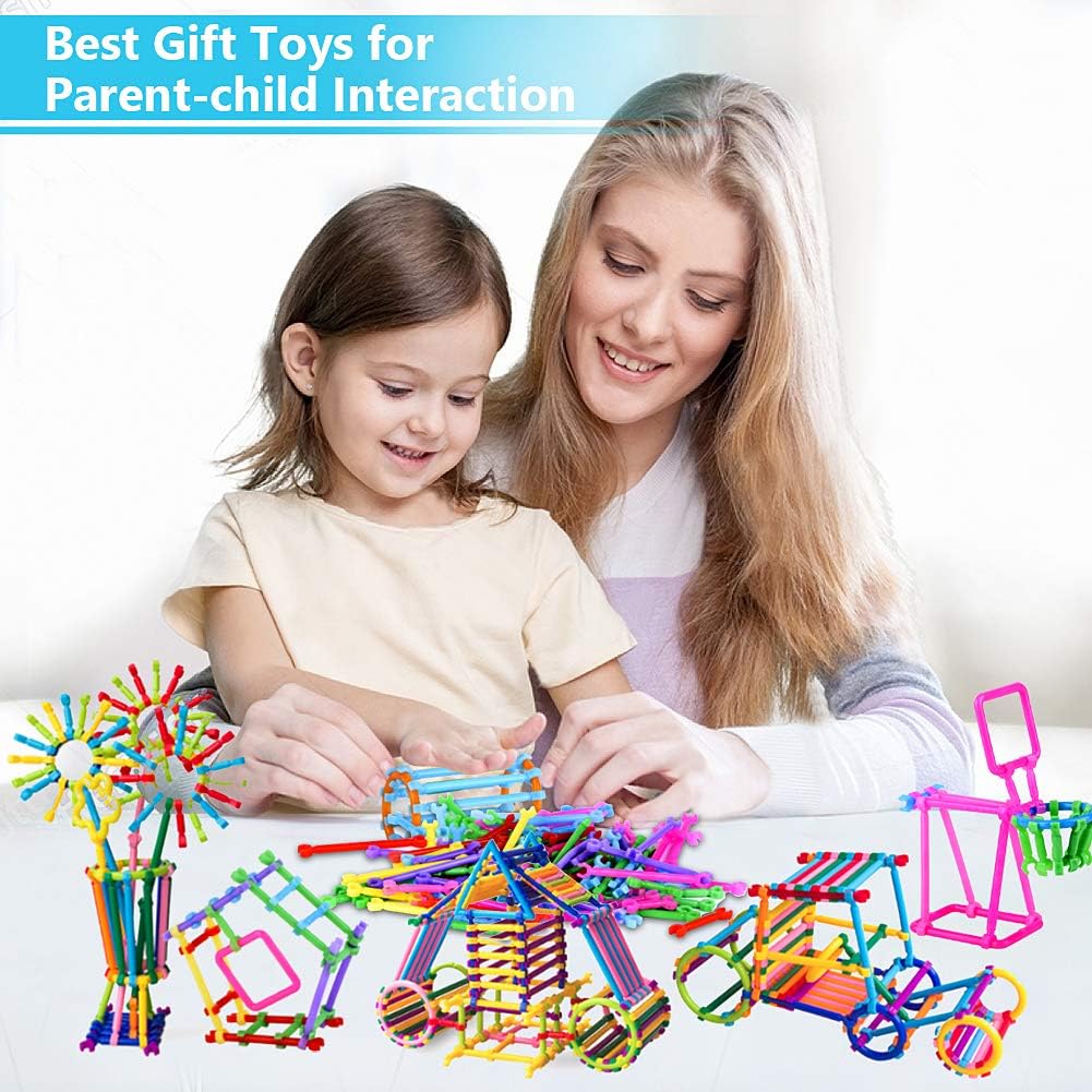 Juboury 1054Pcs Building Toy Building Blocks Bars Different Shape Educ